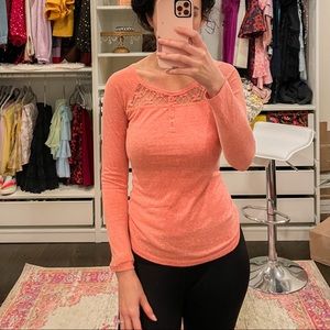 Pink long sleeve top
